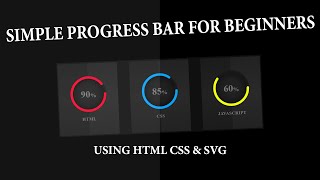 Pure CSS Simple Circular Progress Bar for Beginners| Html CSS & SVG #PROGRESSBAR