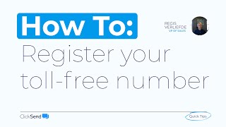 How to register a toll-free number | ClickSend Quick Tips screenshot 4