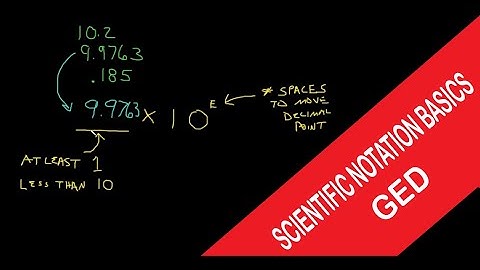 Scientific Notation Basics - GED