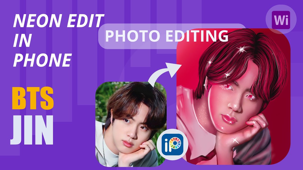 JIN Neon Edit / Jin Photo Edit / Ibis Paint X Editing / Neon Edit In