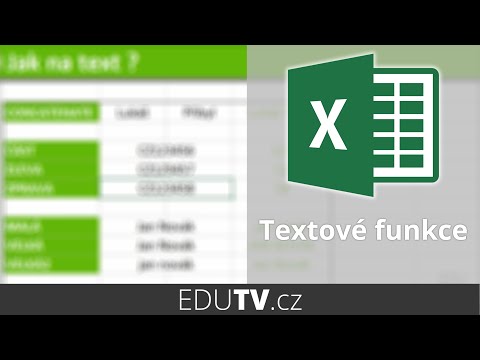 Textové funkce v Excelu | EduTV