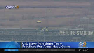 Navy Parachute Team Practices At MetLife Stadium Before Army-Navy Game screenshot 4