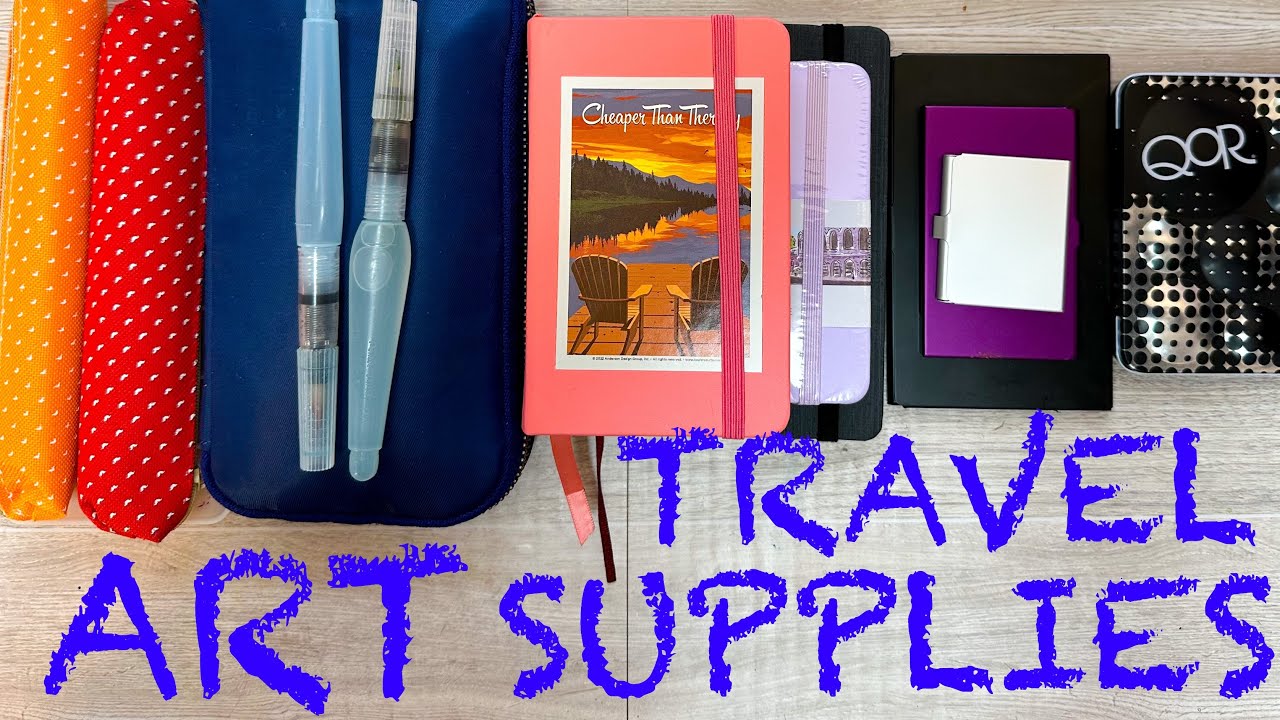 Travel art supplies - what I brought, used, made. Watercolors, sketchbooks, gouache, mixed media.