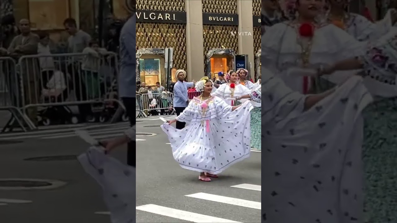 Panamanian Folk Dance 🇵🇦: Hispanic Day Parade 2023 NYC | Desfile De La Hispanidad