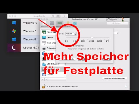 Parallels -  mehr Festplattenspeicher für virtuelle Maschine