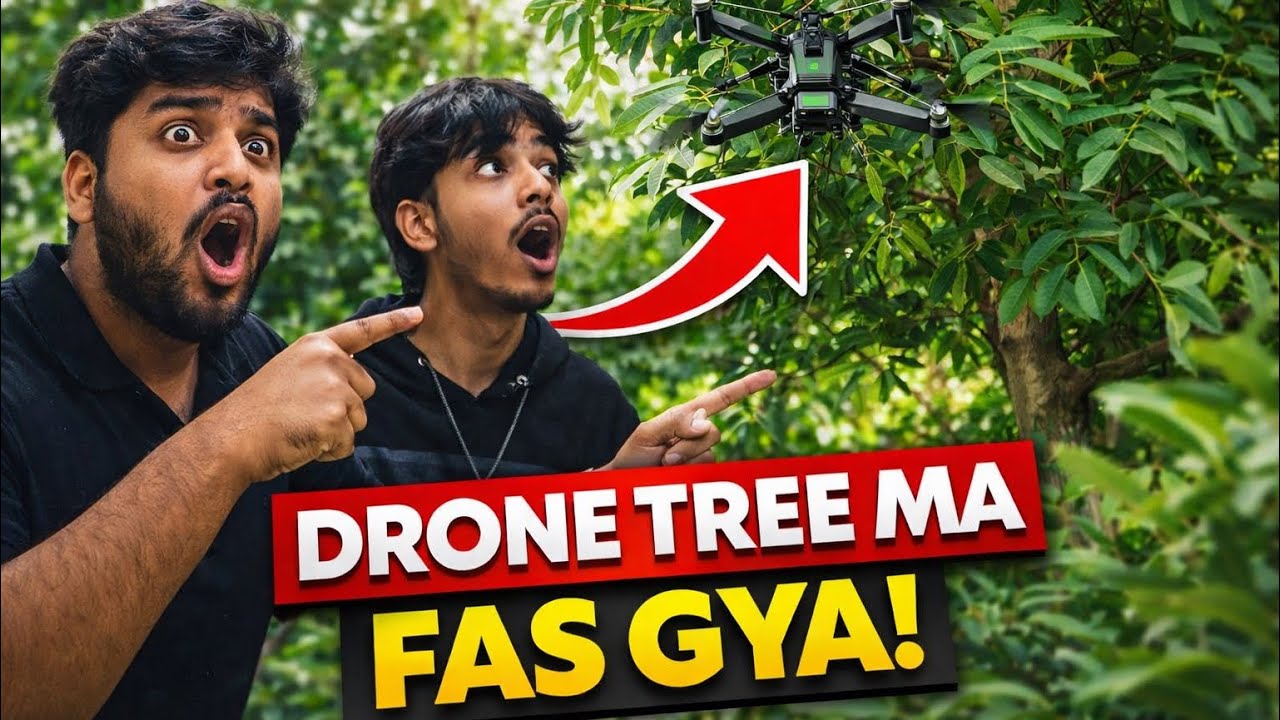 Drone Tree Ma Fas Gya | Drone Tut Gya 🙂 - YouTube