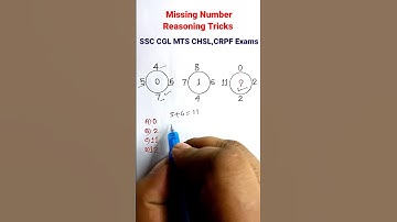 Missing Number| Reasoning Tricks for SSC CGL CHSL MTS CRPF AGNIVEER & OTHERS Exams |#shorts