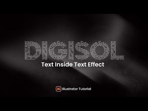 Text Inside Text | Adobe illustrator Tutorial | Typography Effect | DigiSol Tech