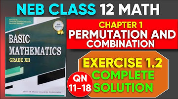 Complete Solution of Exercise 1.2 (Q.no 11-18) of Basic Mathematics Book Class 12 || Step By Step
