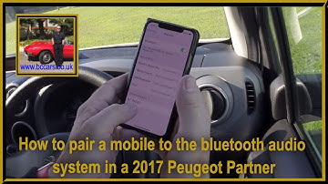 How to pair a mobile to the bluetooth audio system in a 2017 Peugeot Partner