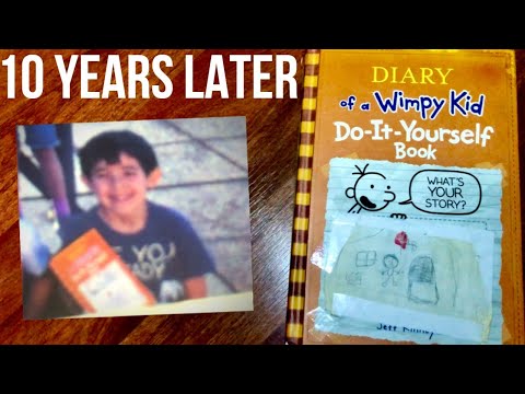 Reading my Diary of a Wimpy Kid: Do It Yourself book - 10 YEARS LATER