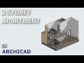 How to create two storey apartment in archicad