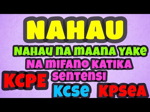 Video: Msemo wa nahau na asili yake