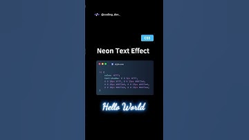 Amazing Neon Text Effect Attractive HTML CSS