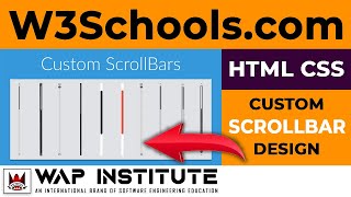 W3Schools - how to create a custom scrollbar in html and css in hindi | design scrollbar in css