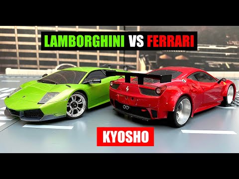 kyosho-mini-z---lamborghini-vs-ferrari-vs-cops!!!-supercar-rc-chase