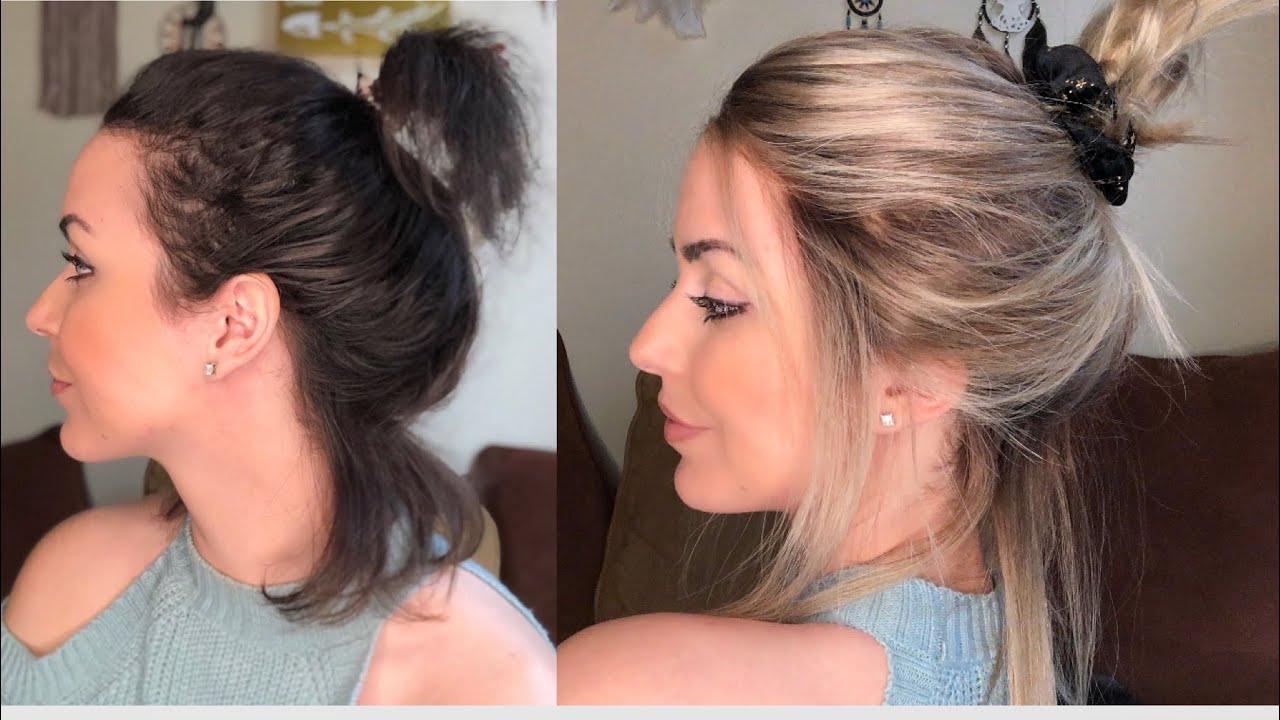 How to put a lace front wig in a ponytail - Hairalicious wig - YouTube