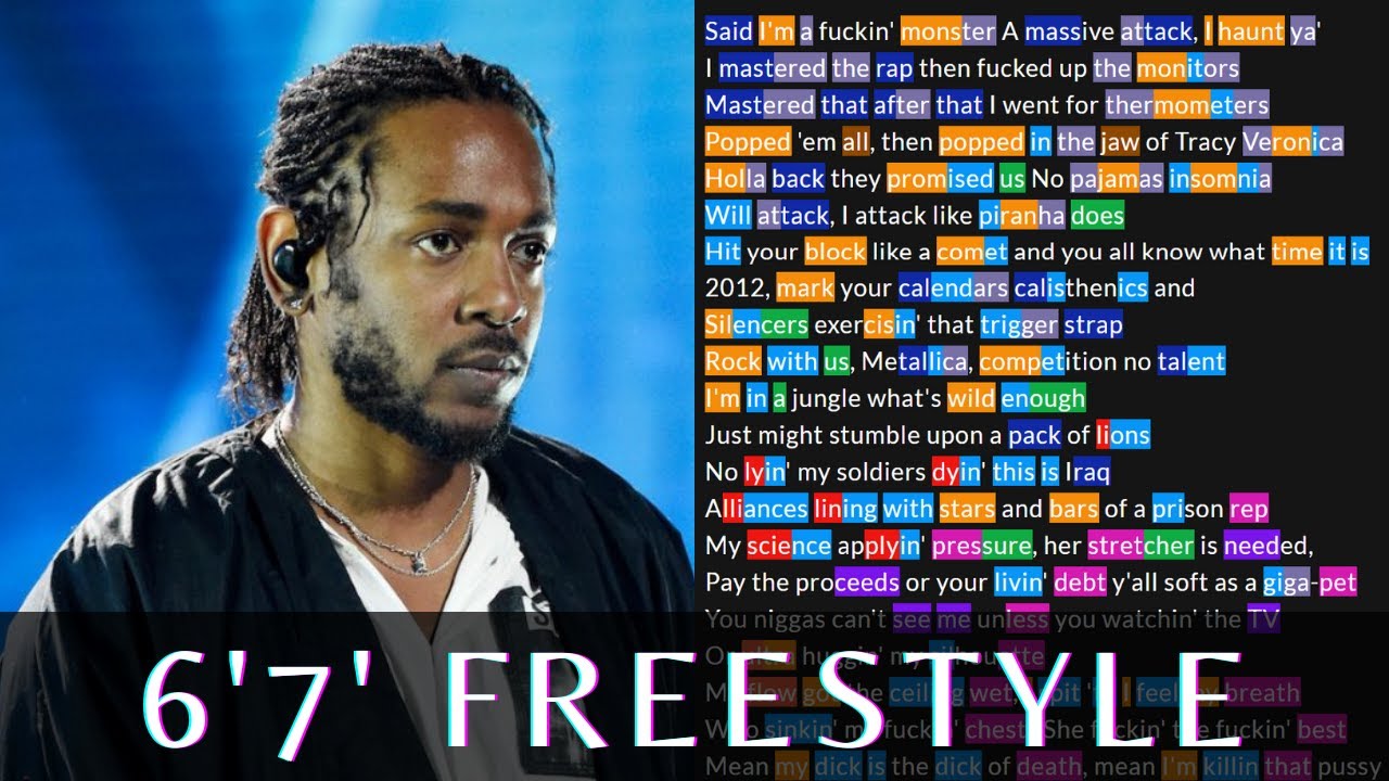 Kendrick - 6 Foot 7 Foot | Lyrics, Rhymes Highlighted