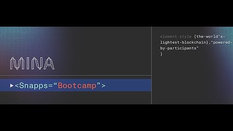 Snapps Bootcamp Intro