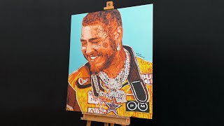 Painting Post Malone In Pop Art