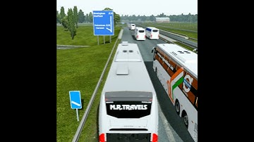 Volvo Bus Race On Highway 😲😍 #shorts