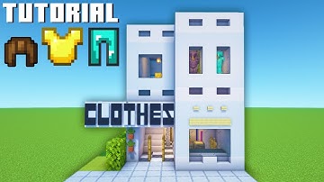 Minecraft-tutorial: Hoe maak je een moderne kledingwinkel "2022 City Build"