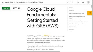 Google Cloud Fundamentals: Getting Started with GKE AWS