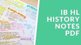 IB HL History Tips + Notes PDF