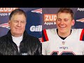 New England Patriots Mac Jones + Bill Belichick postgame press conference after win vs Buffalo Bills