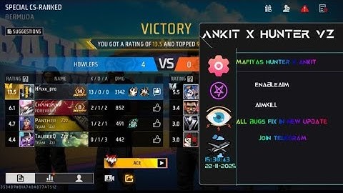 ROHAN MODS OFC FREE FIRE AWM HEADSHOT MOD MENU PANEL INJECTOR #Hack   #update injector 