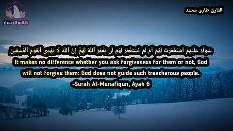 تلاوة هادئة تريح الاعصاب للنوم💛سورة المنافقون طارق محمد