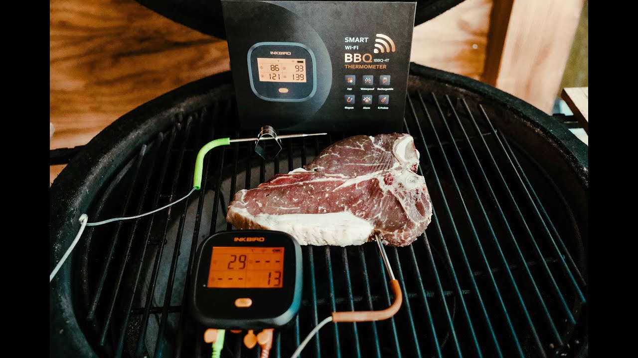 INKBIRD Wireless Wi-Fi & Bluetooth Grill Meat Thermometer IBBQ-4BW