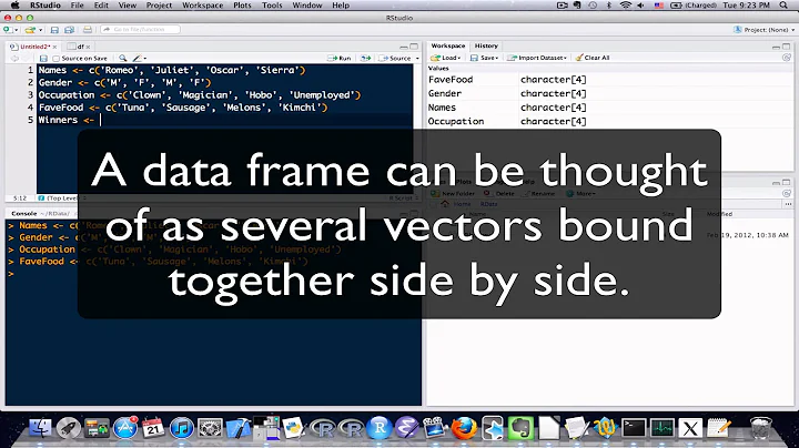 R Programming Tutorial Lesson 9: Making a Data Frame