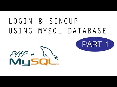 Login & SignUp - MySQL + PHP Tutorial - Part 1