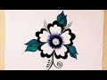 رسم وردة بطريقة سهلة | رسم سهل // how to draw a rose  |flower design