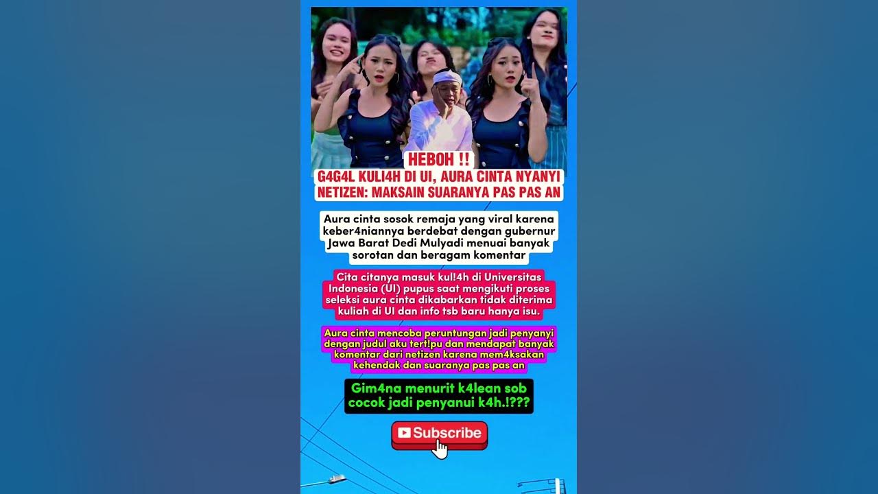 Aura cinta gagal masuk ke ui, fans kdm emang pantas #kdm #bapaaing #gubernurjawabarat #auracinta