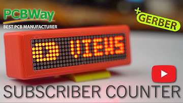 PCBWAY.COM Smart Portable YouTube Subscriber Counter Professional PCB in $5