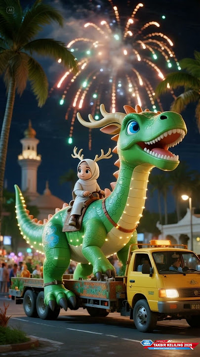 parade takbir keliling animasi  #takbiran #idulfitri #animation