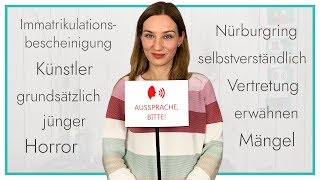 Selbstverständlich? Immatrikulationsbescheinigung? | Aussprache, bitte!