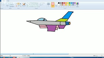 How To Draw Fighter plane In MS Paint| Easy Drawing Tutorial
