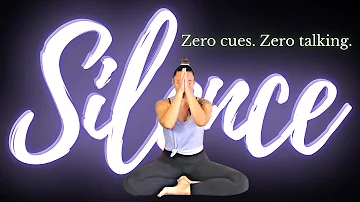 Meditative 60 minute Silent Yoga Practice 🤫 No Cues, No Talking | Bell Sound Cues & Low Drone AUM