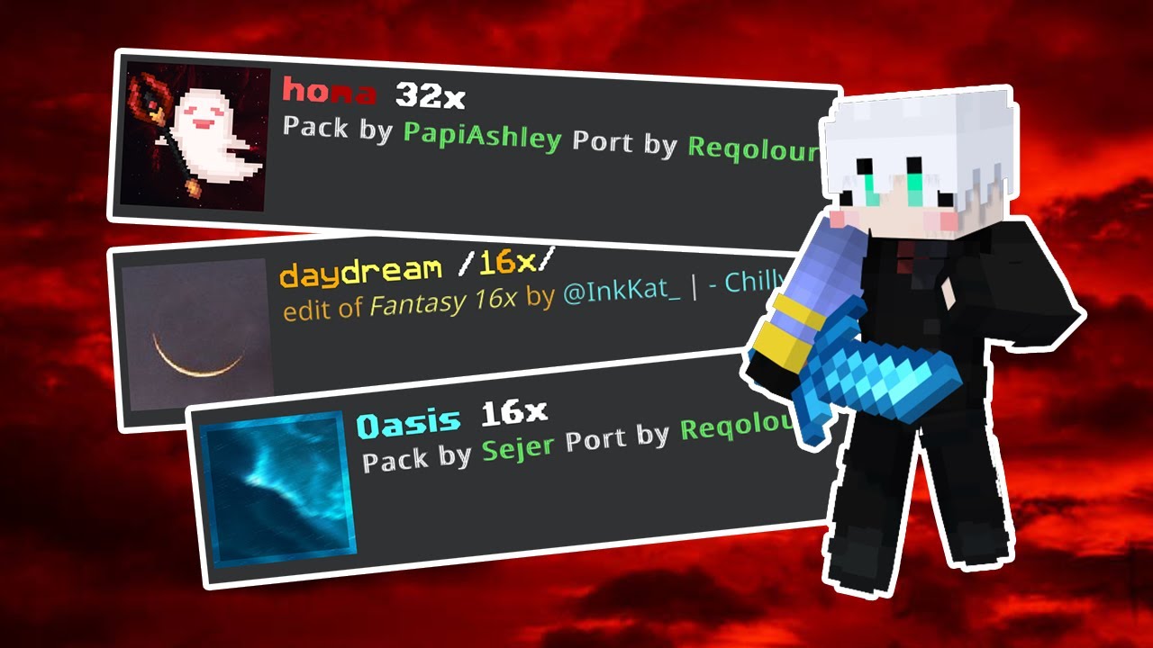 Best MCPE PVP Texture pack TOP 3 (Minecraft Bedrock) - YouTube
