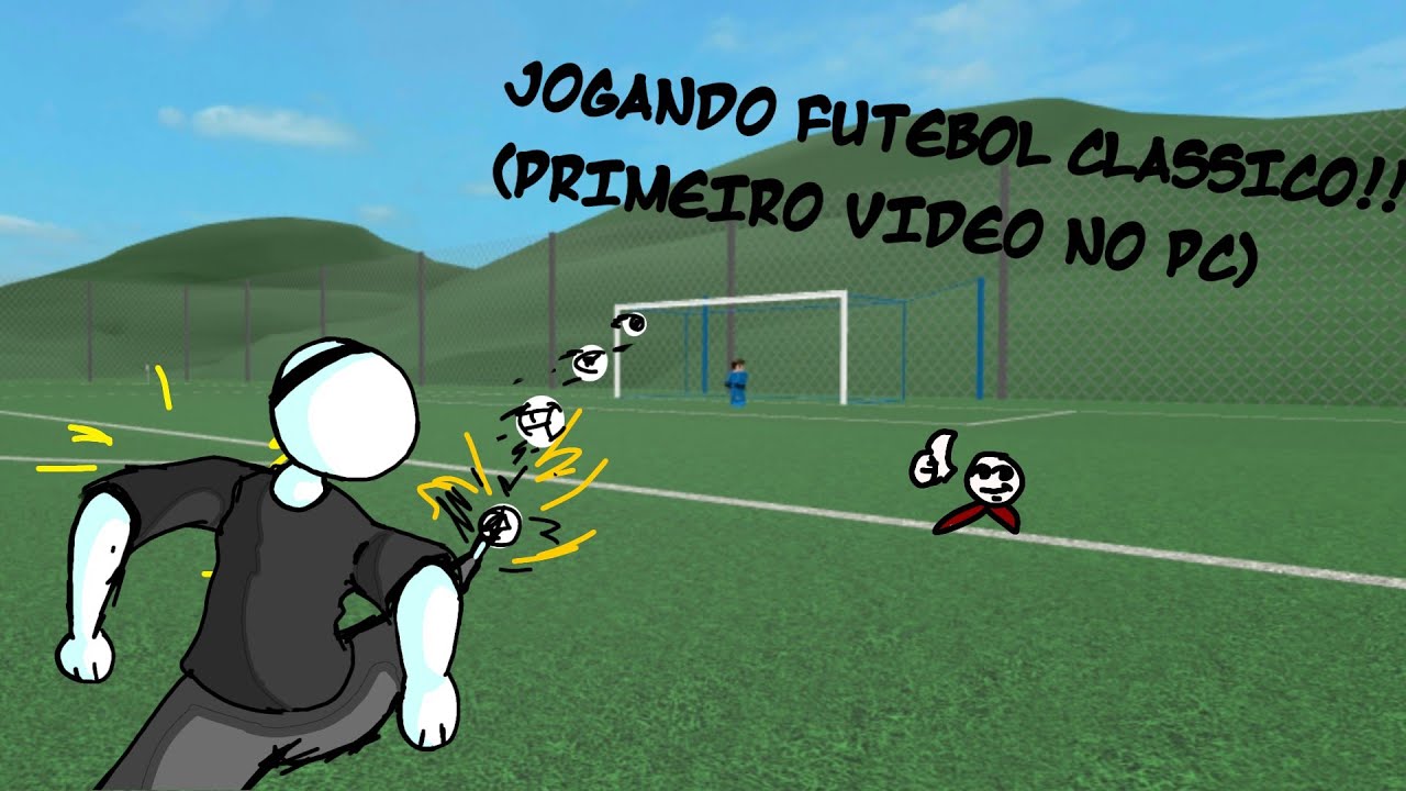 JOGANDO FUTEBOL CLASSICO NO ROBLOX!!! (PRIMEIRO VIDEO PELO PC)