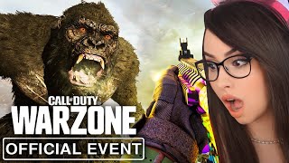 Bunny REACTS to Godzilla vs Kong - the NEW Call of Duty Warzone Event !!!