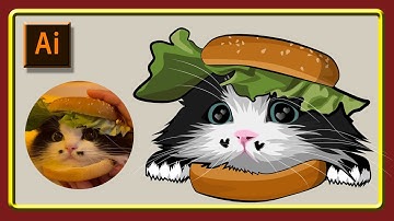 Vector Illustration in illustrator cc | Vector art | Digital Painting | Create a cat Vector