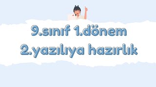 9.Sınıf Almanca 1.Dönem 2.Yazılıya Hazırlık (2022-2023) + Boş Sınav Örneği