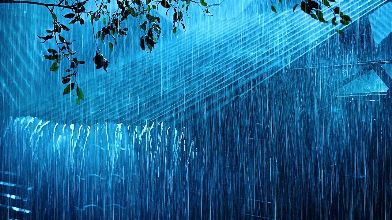 3 Minutes to Help You Calm Down and Sleep Soundly | Heavy Rain at Night & Loud Thunder in Forest