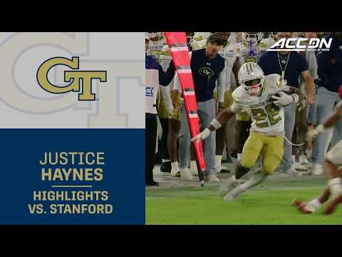 Georgia Tech RB Justice Haynes Highlights vs. Stanford
