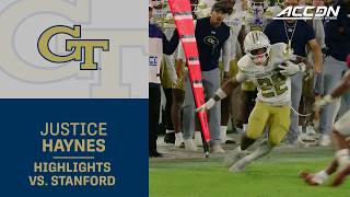 Georgia Tech RB Justice Haynes Highlights vs. Stanford