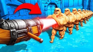 How Many Can The MODDED CANNON Eliminate In 1 SHOT? (GORN VR HTC Vive Funny Gameplay)